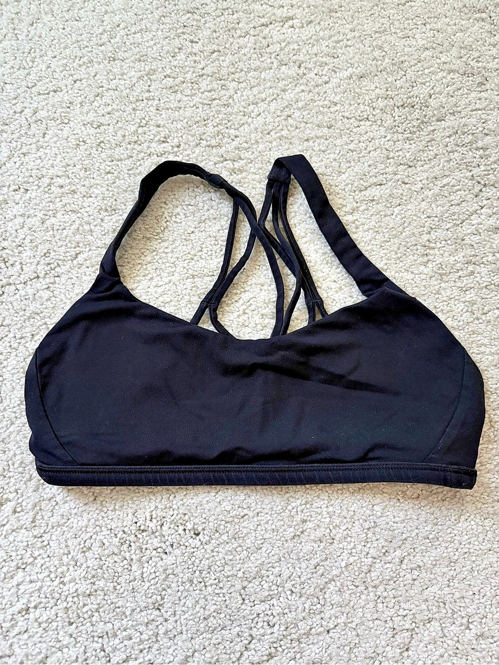 lululemon Free to Be Wild Bra Black Strappy Sports Bra